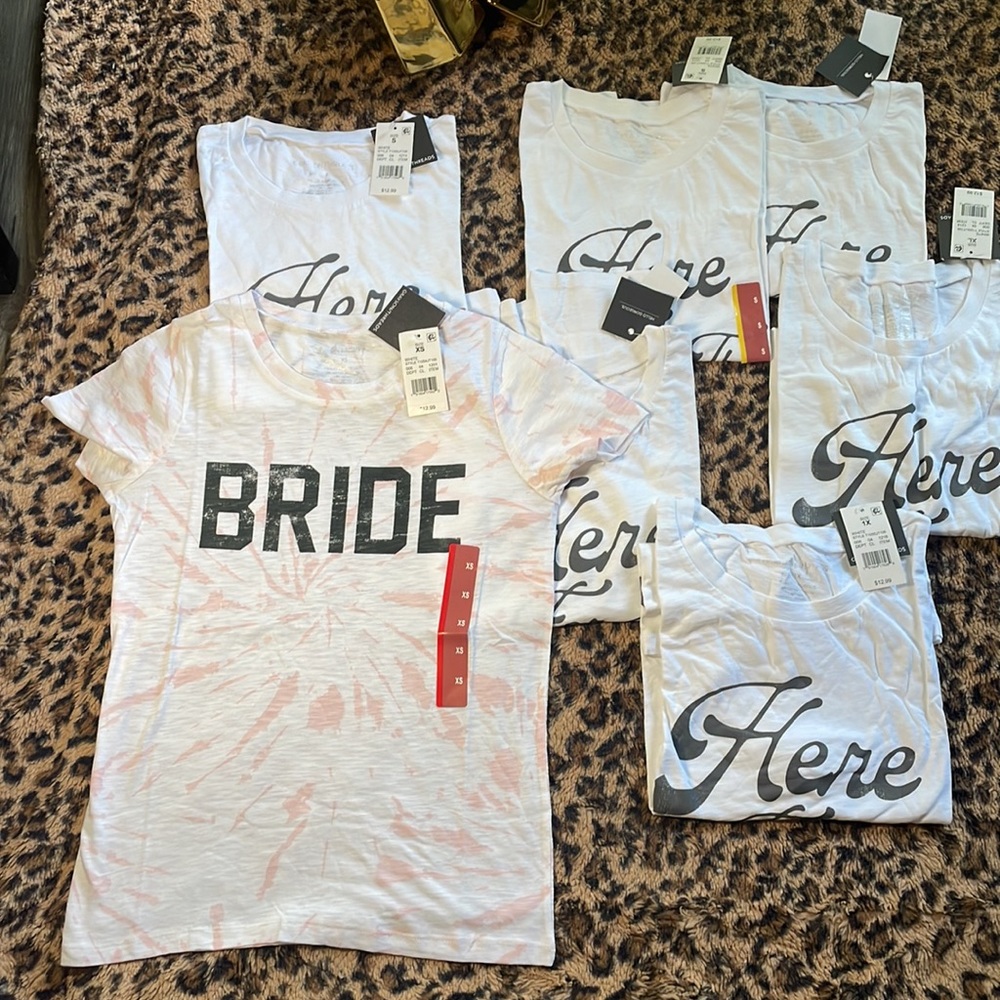 🎉Wholesale 6X Grayson/Threads Women.T Shirt White Here For the bride & 1X Bride